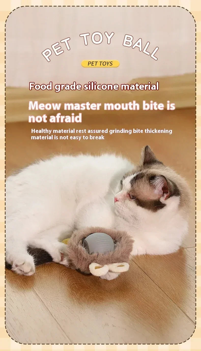 Rechargeable Interactive Rolling Ball Toy for Cats and Dogs
