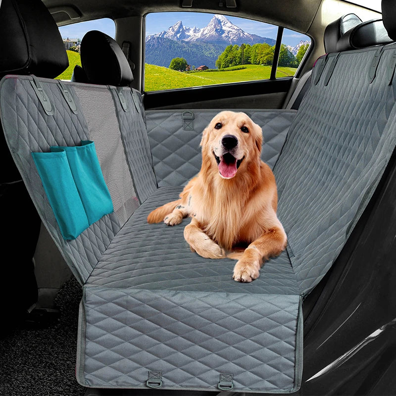 Waterproof Double Zipper Car Pet Seat Pad – 143×153cm Rear Seat Cushion