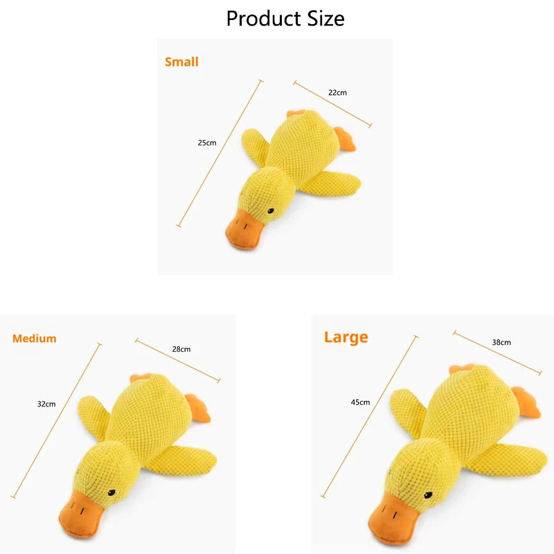 Durable Squeaky Duck Plush Toy for Dogs – Calming & Chew-Friendly