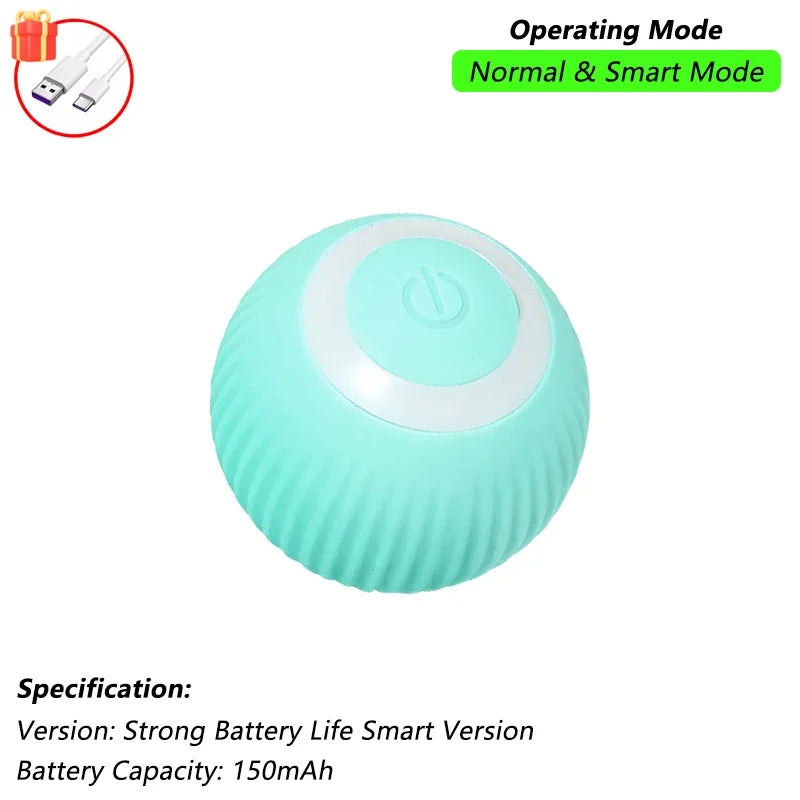 Smart Rolling Cat Toy Ball – Rechargeable with Tail & Motion Sensor