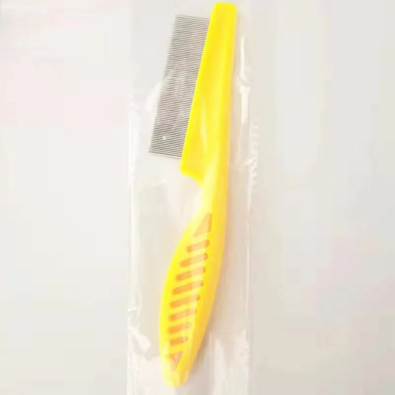Pet Hair Shedding & Flea Comb – Stainless Steel Grooming Tool for Cats & Dogs