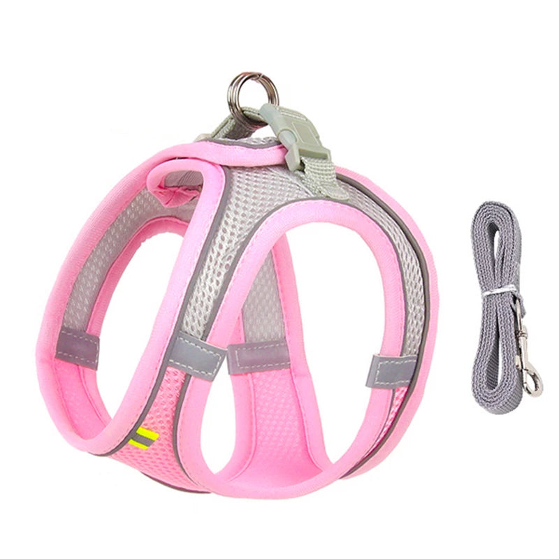 Adjustable Adjustable Dog Harness & Leash Set – For Small Dogs & Cats Set