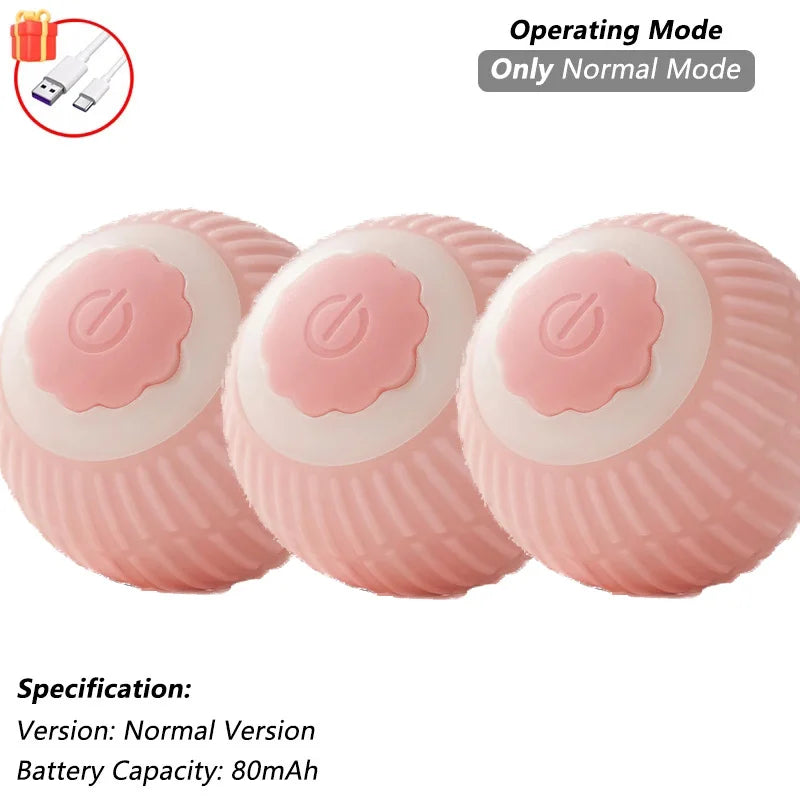 Automatic Rolling Cat Toy Ball – Self-Moving Electric Play Ball for Kittens