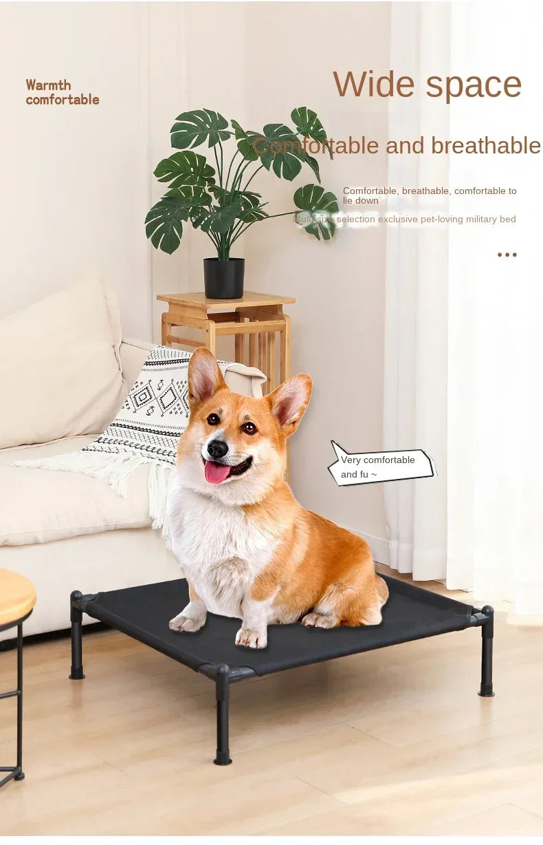 Elevated Folding Pet Bed – Portable, Washable Dog & Cat Camping Cot