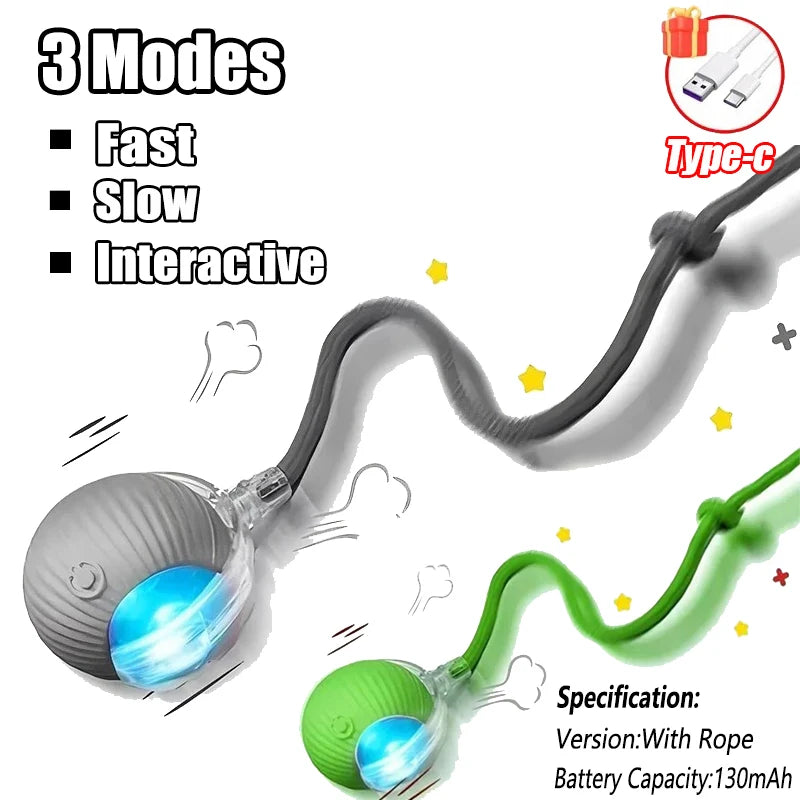 Automatic Rolling Cat Toy Ball – Self-Moving Electric Play Ball for Kittens