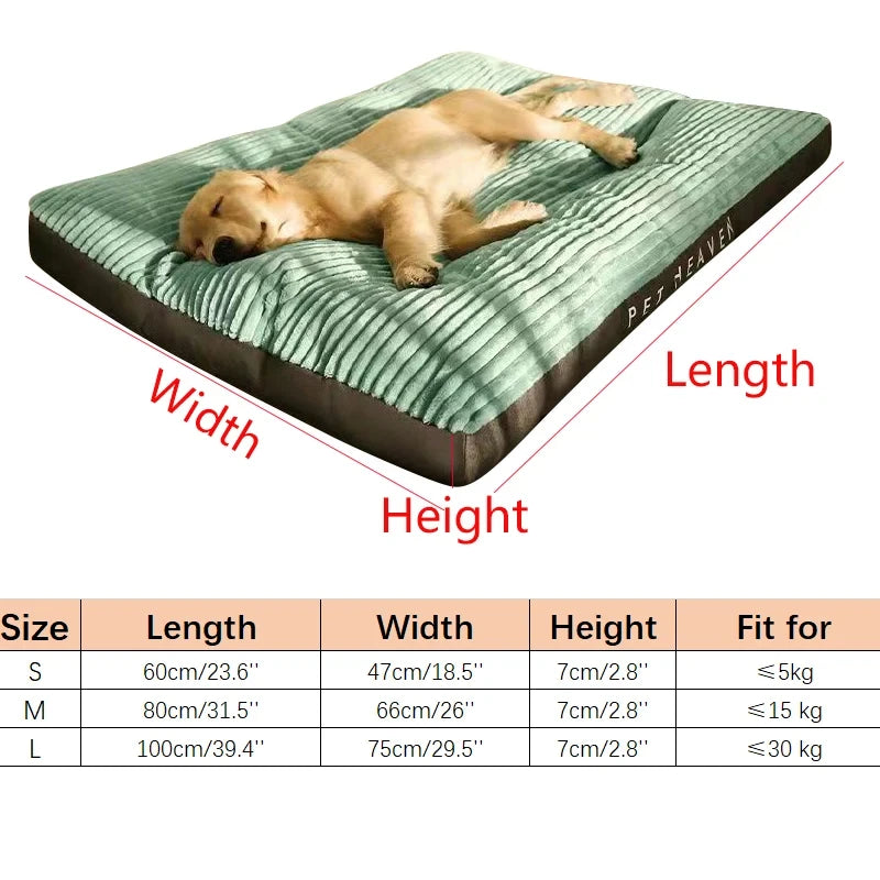 Winter Corduroy Dog Bed – Soft, Washable Sleeping Mat for All Sizes