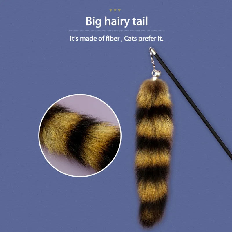 Feather Cat Teaser Stick – Fox Hair Replacement Head Toy