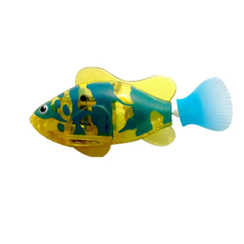 LED Interactive Swimming Robot Fish Toy for Cats
