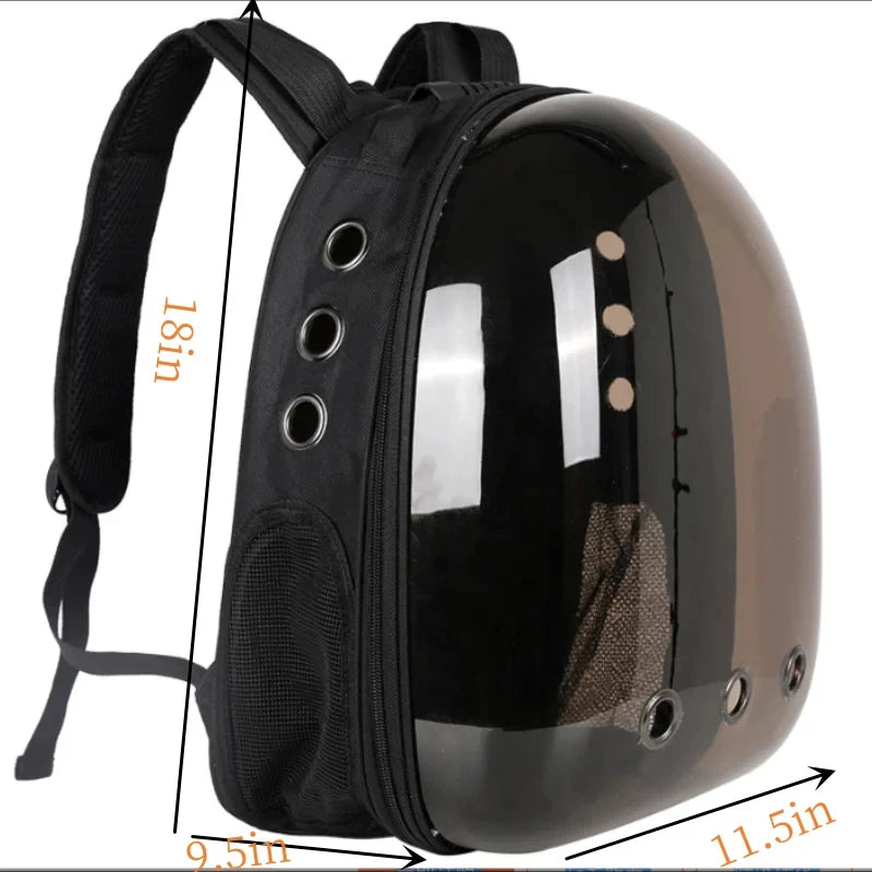 Transparent Cat Travel Backpack – Breathable Space Capsule Design