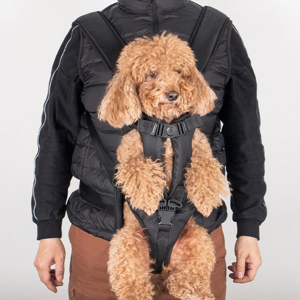Adjustable Front Dog Carrier Backpack for Hiking & Cycling