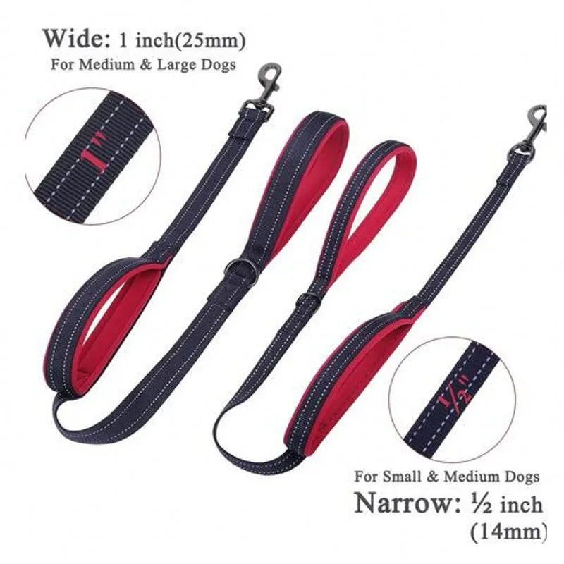 Heavy Duty Double Handle Nylon Dog Leash