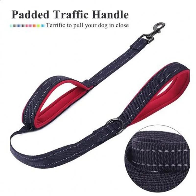 Heavy Duty Double Handle Nylon Dog Leash