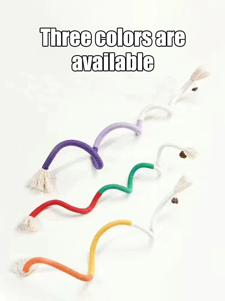 Cat Chew Rope Toy with Catnip – Safe Teeth Cleaning Toy