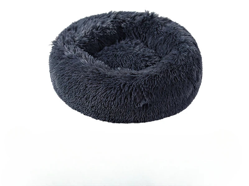 Plush Round Pet Bed – Warm, Washable Nest for Cats & Small Dogs