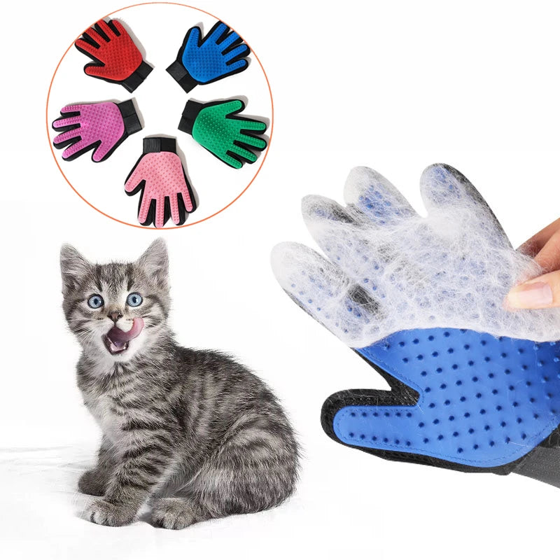 Pet Grooming Glove for Cats & Dogs – Hair Remover & Massager