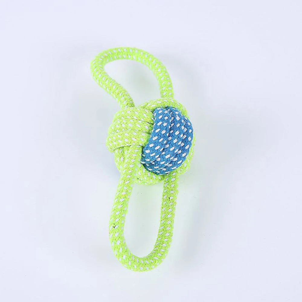 4PCS Bite-Resistant Cotton Rope Knot Ball Toy Set for Cats & Dogs