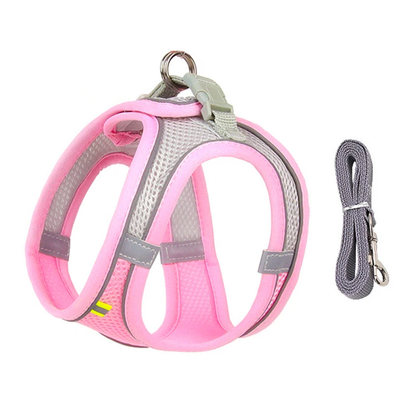 Adjustable Adjustable Dog Harness & Leash Set – For Small Dogs & Cats Set