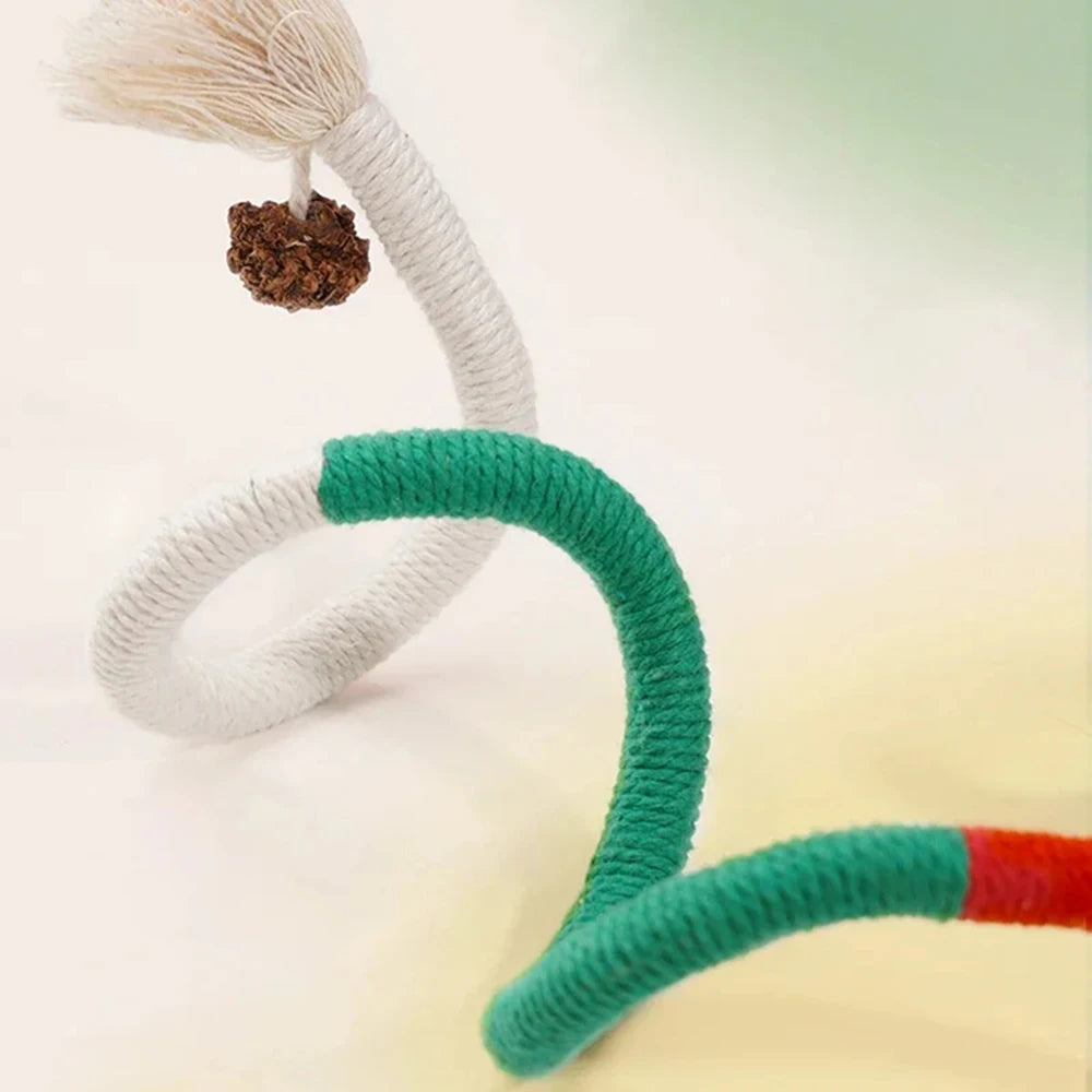 Cat Chew Rope Toy with Catnip – Safe Teeth Cleaning Toy