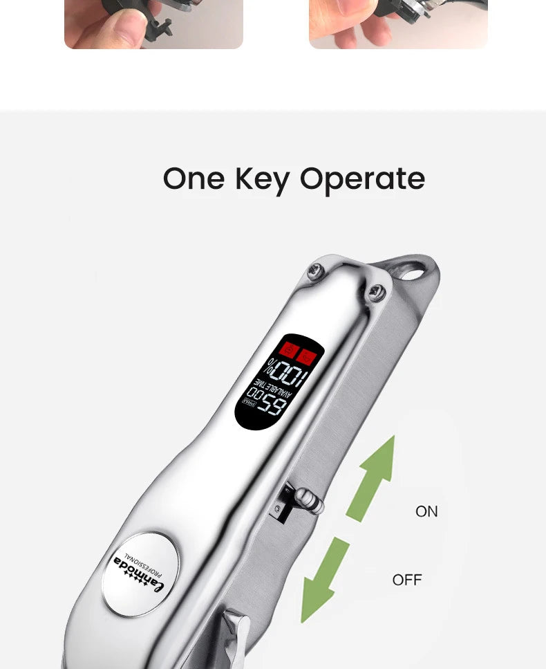 Professional Pet Hair Clipper – All-Metal Rechargeable Dog & Cat Grooming Trimmer