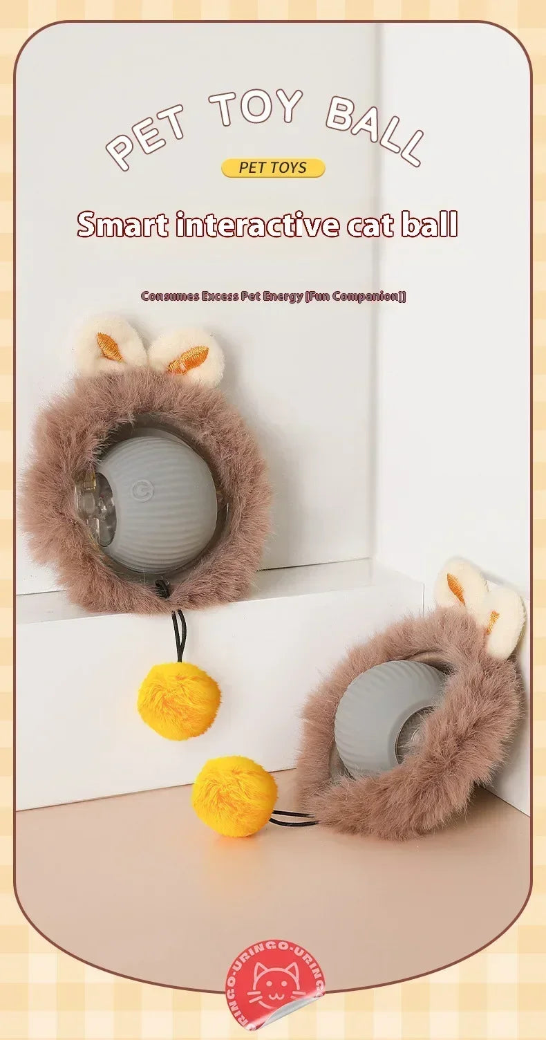 Rechargeable Interactive Rolling Ball Toy for Cats and Dogs