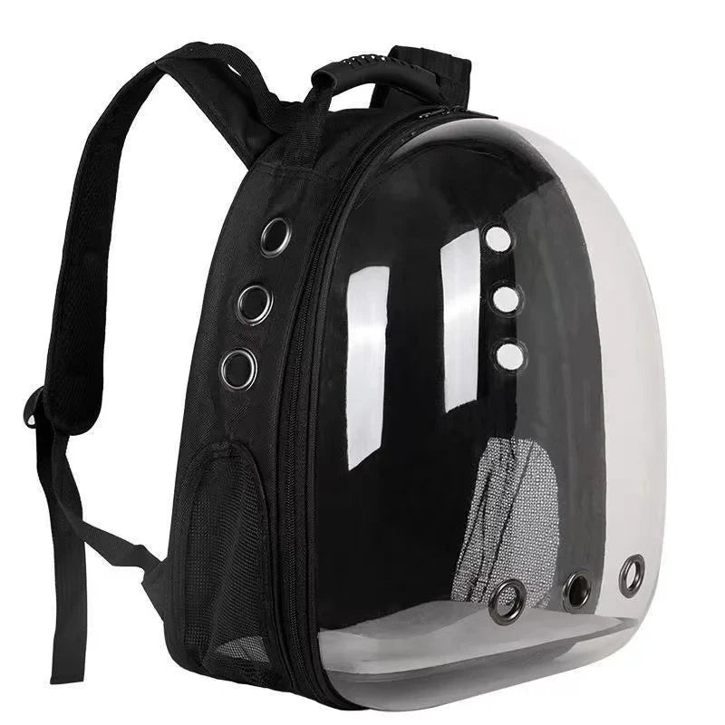 Transparent Cat Travel Backpack – Breathable Space Capsule Design