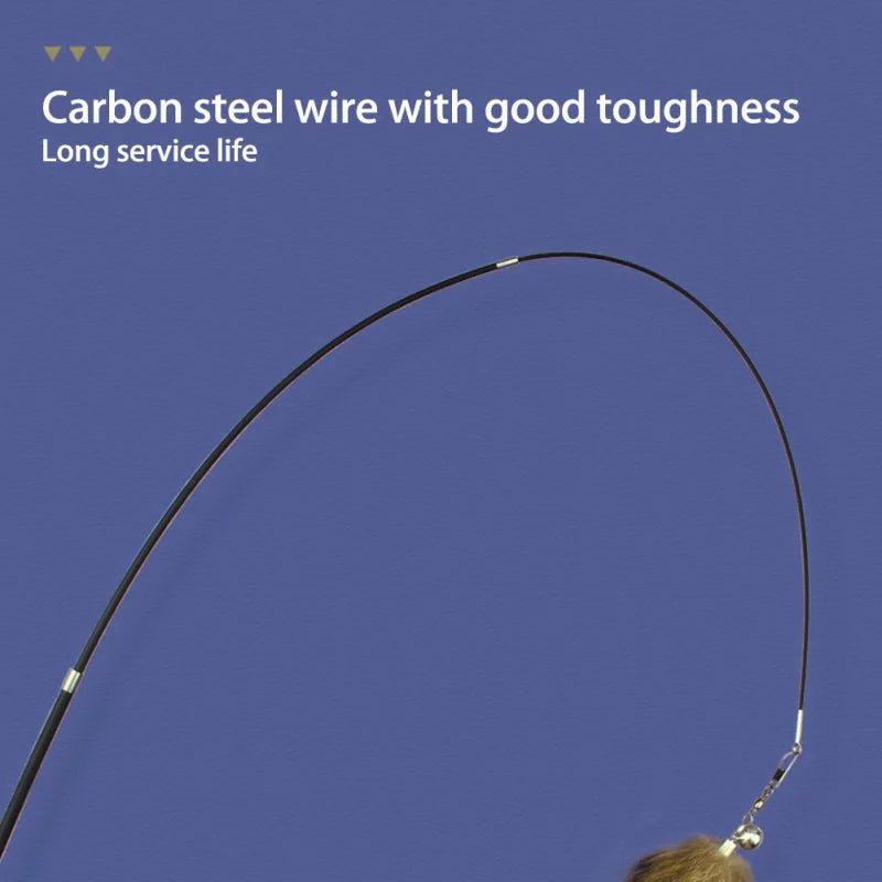 Feather Cat Teaser Stick – Fox Hair Replacement Head Toy