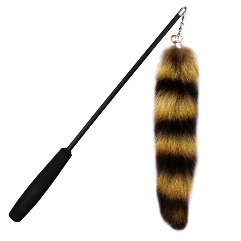 Feather Cat Teaser Stick – Fox Hair Replacement Head Toy