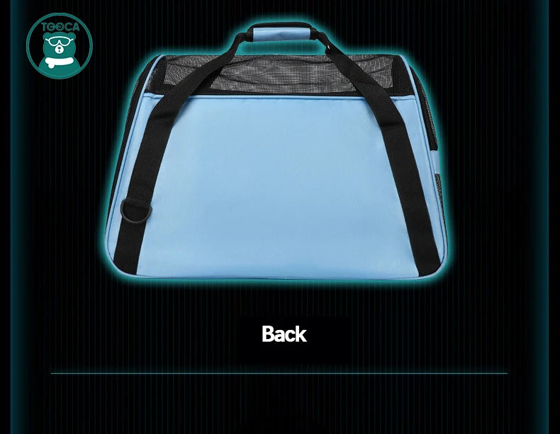 Foldable Mesh Pet Carrier Bag – Portable Travel Handbag for Cats & Small Dogs