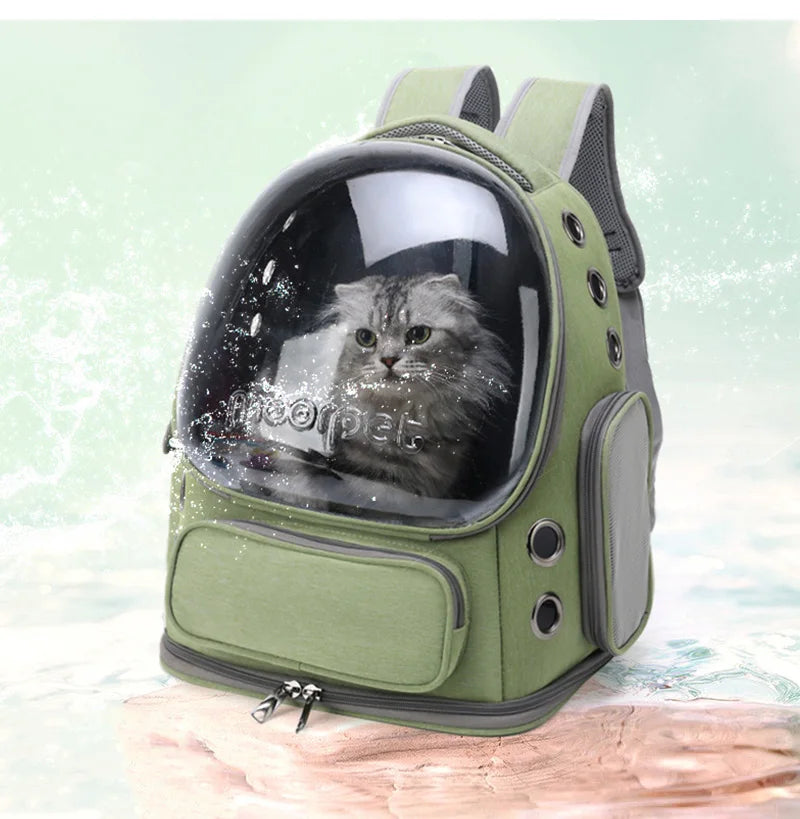 Transparent Pet Carrier Backpack – Breathable Travel Bag for Cats & Small Dogs