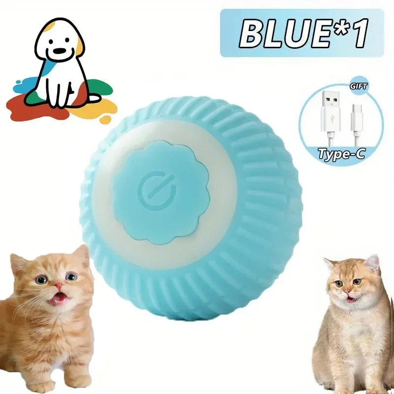 Rechargeable Interactive Rolling Ball Toy for Cats and Dogs