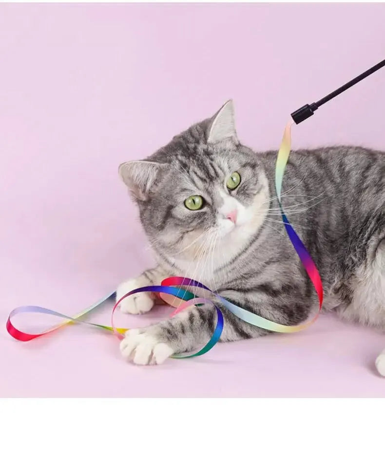 Interactive Cat Teasing Stick Toy – Fun for Cats & Small Dogs
