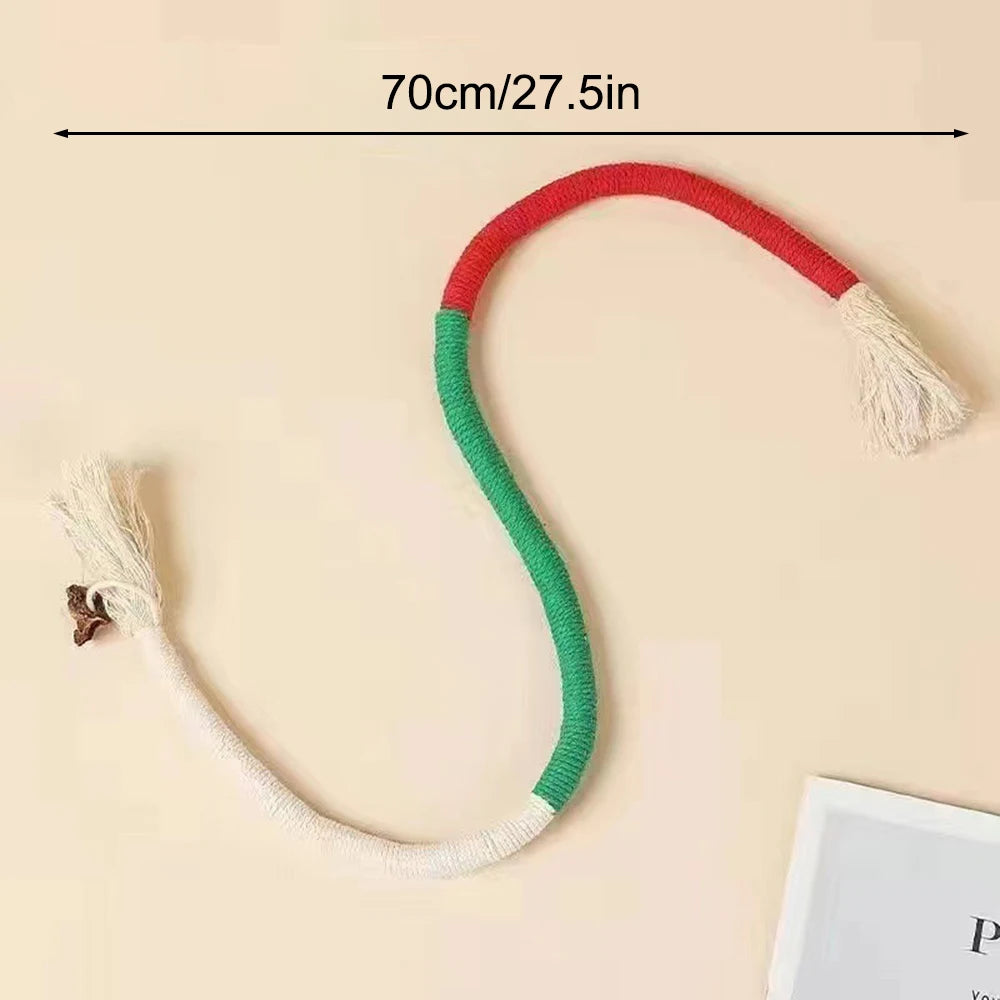 Cat Chew Rope Toy with Catnip – Safe Teeth Cleaning Toy