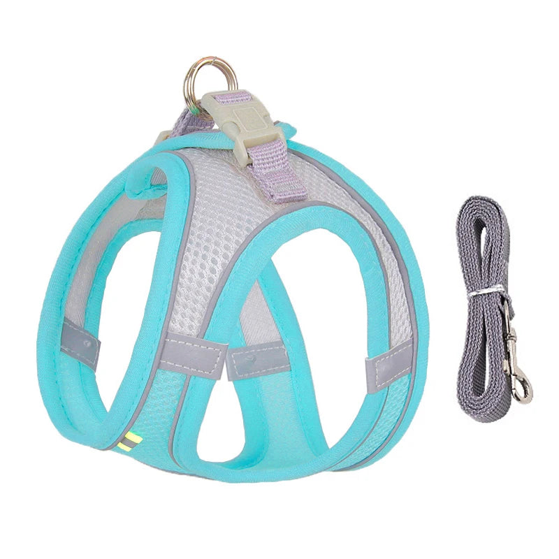 Adjustable Adjustable Dog Harness & Leash Set – For Small Dogs & Cats Set