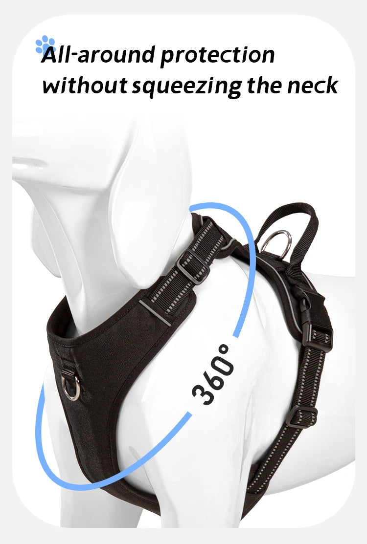 Personalized No-Pull Reflective Padded Dog Harness