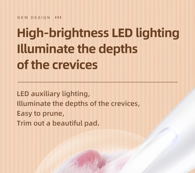 LED Pet Grooming Trimmer – Low Noise & Waterproof